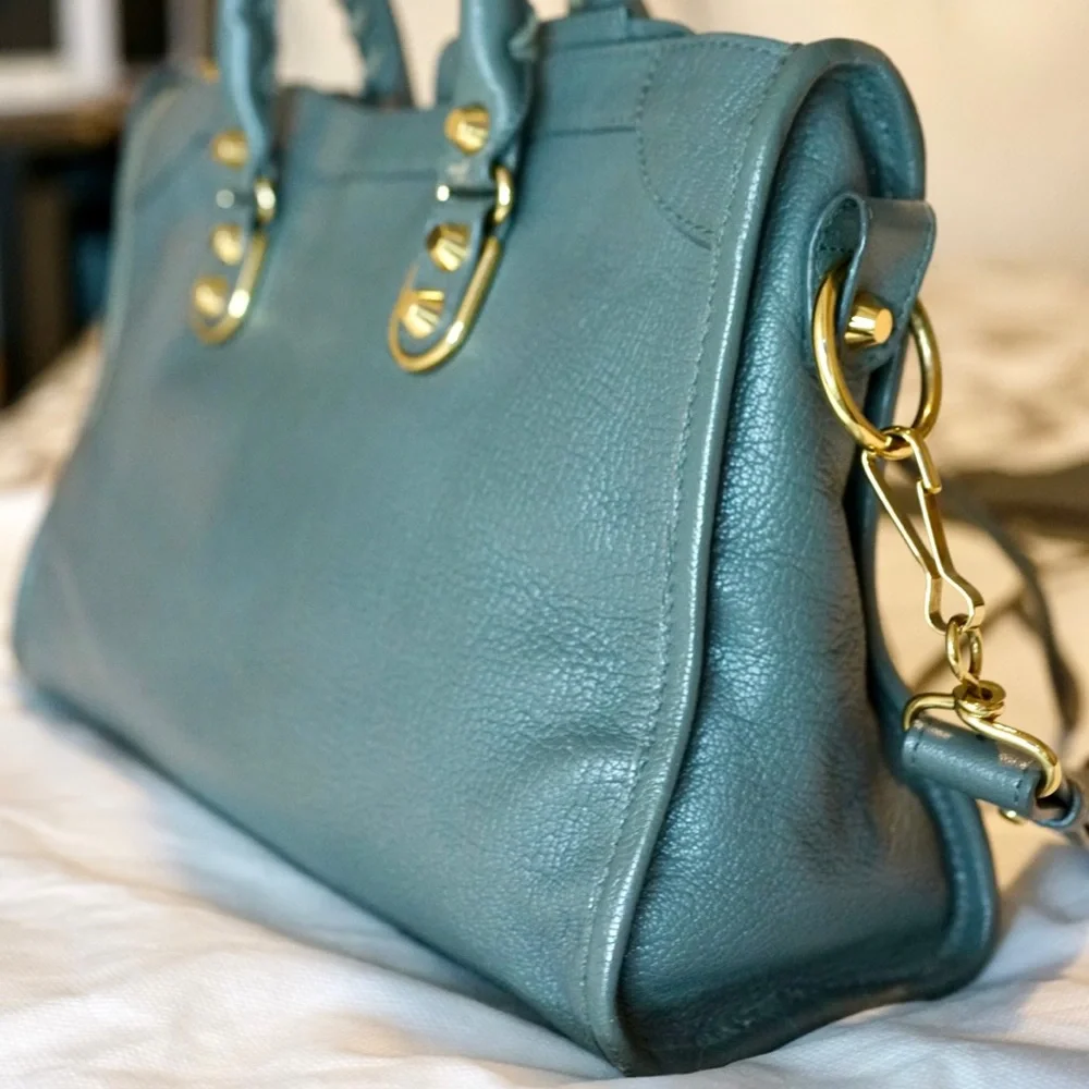 Balenciaga City Classic Metallic Edge Hardware Mini - Gray - Picture 7 of 16